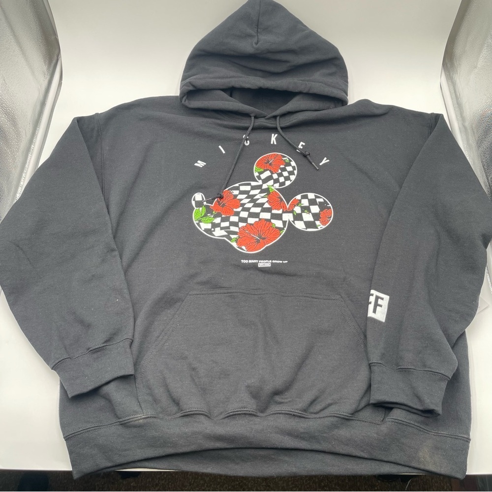 Disney collection by Neff Womens Sz Large Hoodie Sweatshirt Black Mickey Mouse - Picture 3 of 12